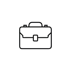 Flat style briefcase business icon representing professionalism and commerce vector