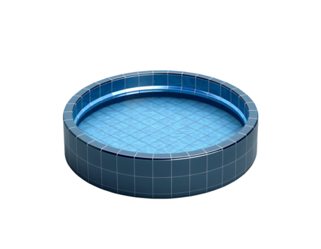 Round Swimming Pool 3D Render