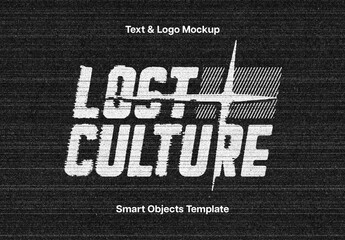Grunge Misprint Text Effect Mockup