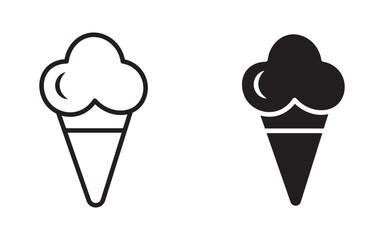 Ice cream cone  vector icon illustration