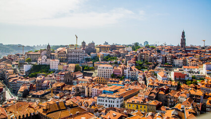 Porto, Portugal - July 9 2025: The panorama view of Porto city in Portugal