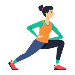 Woman doing a lunge exercise