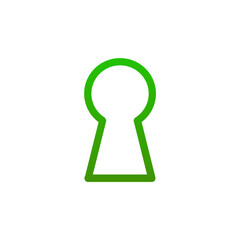 Green Keyhole Icon