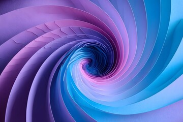 3D spiral background, with a purple and blue gradient, close-up. 