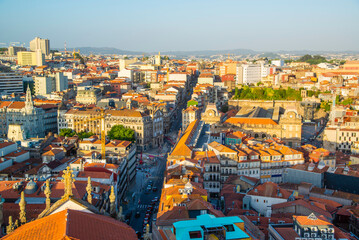 Obraz premium Porto, Portugal - July 9 2025: The panorama view of Porto city in Portugal
