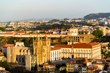 Porto, Portugal - July 9 2025: The panorama view of Porto city in Portugal