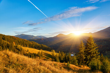 the mountain autumn landscape