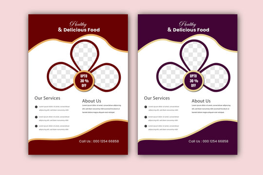 Modern and clean food flayer design with two template.