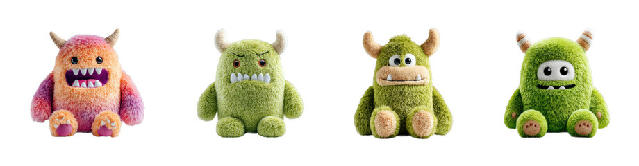 Colorful Plush Monsters Bedroom Toy