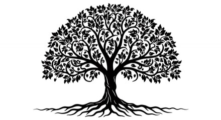 Obraz premium Ornamental tree silhouette