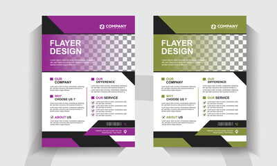 Modern Creative Business Flyer Templates. Corporate Brochure and Marketing Poster Design. 