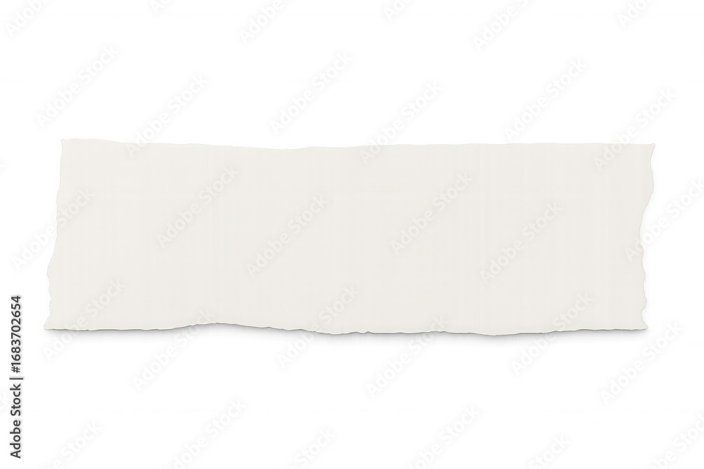 Poster torn piece of white paper with transparent background, ideal for adding a realistic touch to designs
