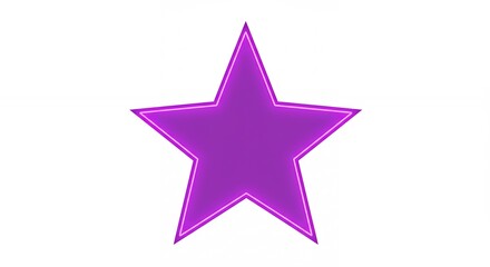 Obraz premium Purple neon star graphic