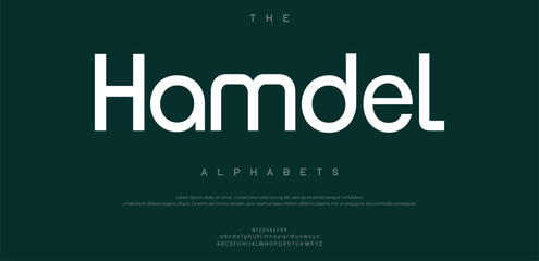 Hamdel creative modern stylish calligraphy letter logo design