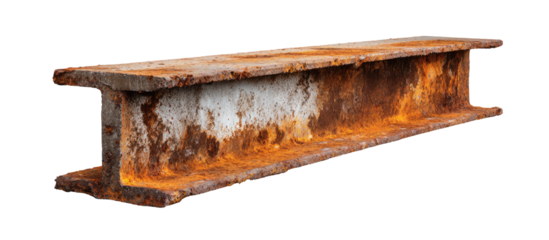 Rusted steel I-beam