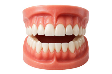 Obraz premium Dental Model Showing Healthy Teeth and Gums for Educational Purposes on Transparent Background for Dental Health Awareness Campaigns