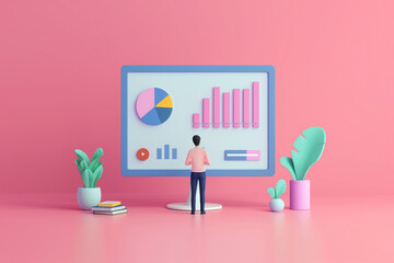 3D Character Analyzing Data and Statistics