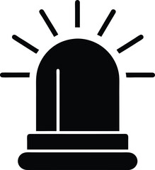 Blinking Light Signal Silhouette Vector Art Illustration