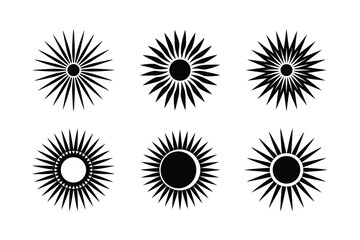 Sunburst Vector Collection with Circular and Linear Shapes for Modern Graphic Design Vector Illustration