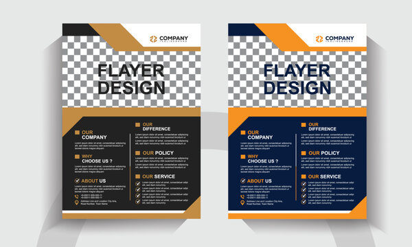 Modern Creative Business Flyer Templates. Corporate Brochure and Marketing Poster Design. 