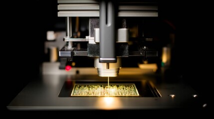 Fototapeta premium An electronic component pick and place machine, commonly known as a chip mounter or AED,