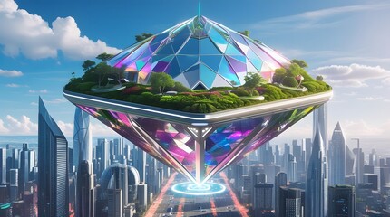 Sustainable Urban Design &ndash; Hovering Architecture with Green Rooftop