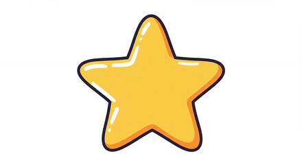 Golden cartoon star