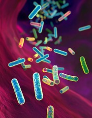 Microscopic view of bacteria