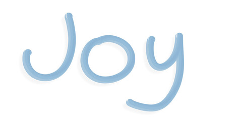 Obraz premium blue lettering joy