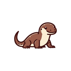 Cartoon illustration of a friendly lizard character on a plain background, ideal for children's media