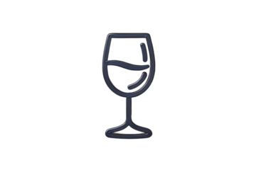 Glass of wine. Minimalist trendy contemporary design. Best for logo, posters, prints, cards, menu concept and branding design.