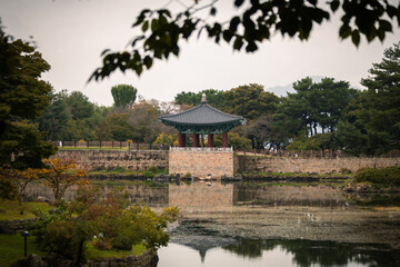 Obraz premium Donggung Palace & Wolji Pond in Gyeongju ancient catital of South Korea