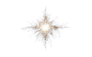 White starburst explosion, radiating light