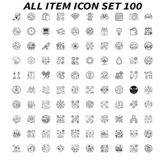 set of icons for web, food, education, Technology, business, vector icon set  