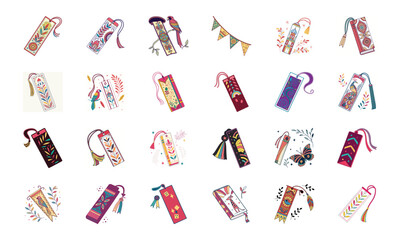 Creative Education and School Icons Set with Alphabet, Brain, Math Formula, Calendar, Stationery, Learning Tools and Achievement Elements