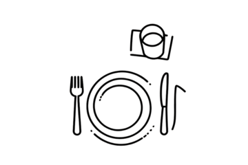 Dinner icon stock on png background.