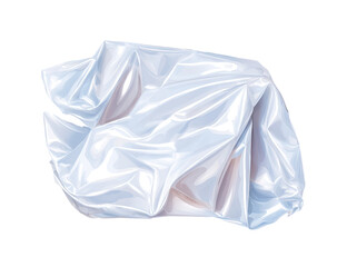 Obraz premium Folded, light-gray fabric; smooth, draped texture