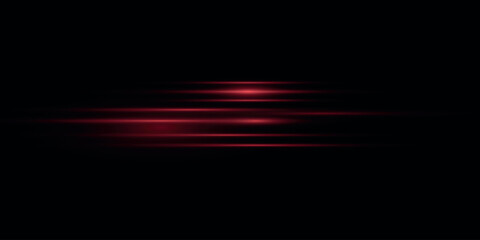 Speed lines light effect, glowing magic rays, abstract neon lines. Police or car lights in motion concept. Vector illustration.
