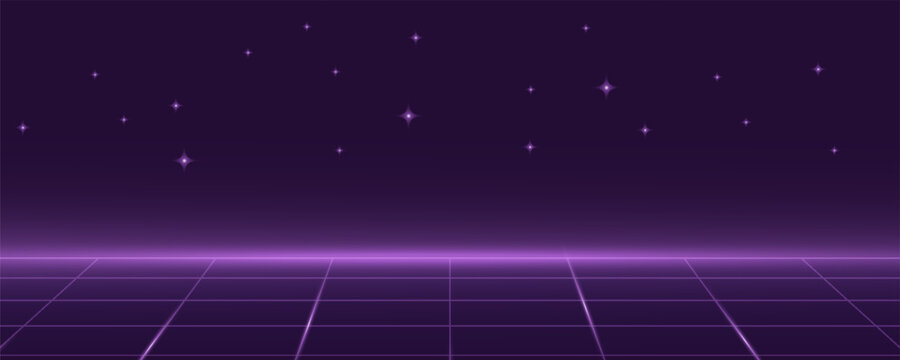 LEVEL UP. pixel art .8 bit game. retro video game. for game assets.	
Retro Futurism Sci-Fi Background. glowing neon grid and star from vintage arcade computer games
