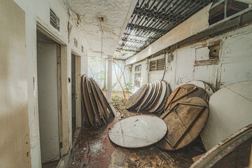 Decaying Tables in Abandoned Building