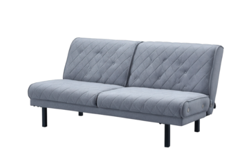 Modern gray sofa isolated on transparent background