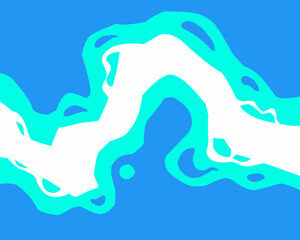 Obraz premium Abstract vector illustration of dynamic blue wave with bright color. Minimalist fluid design perfect for background, poster, banner, flyer, template, cover, or social media layout