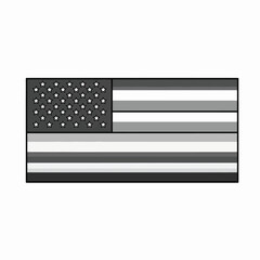A Symbolic Representation of the American Flag in Grayscale Tones