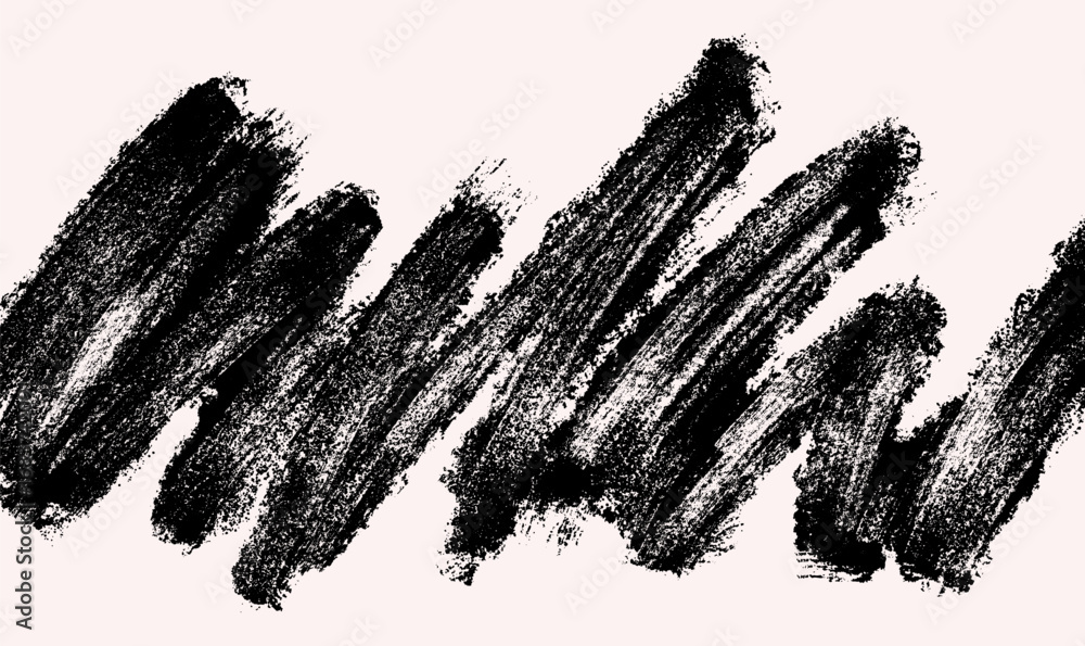 Poster abstract background with black bold swoosh and swash strokes. hand drawn brush squiggles, messy scri