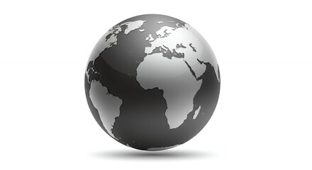 Fototapeta premium Gray world globe graphic design