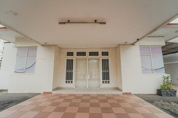 Entrance of a Vintage House with Checkered Floor