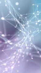 Fototapeta premium futuristic white digital grid with glowing nodes and abstract gradient network
