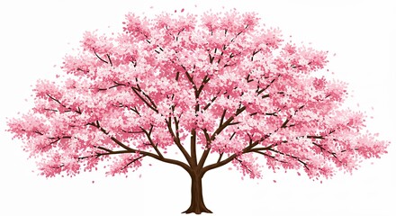 Fototapeta premium Pink blossom cherry tree image