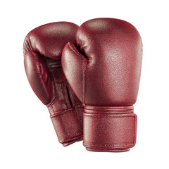 Pair of maroon boxing gloves (1)