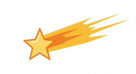 Shooting star graphic illustration